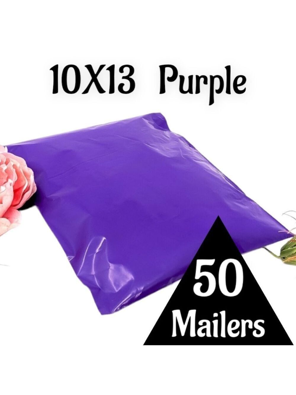 50 10X13 Poly Mailers Purple PRICE IS FIRM - Picture 2 of 6